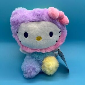 Sanrio Hello Kitty Fuzzy Rainbow Sherbert Plushie 6”